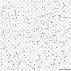 Silver glitter falling stars confetti. Silver sparkle star ...