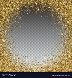 Gold glitter and bright sand transparent