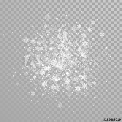 Christmas snow falling or sparkling snowflakes glitter ...