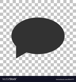 Speech bubble icon Dark gray icon on transparent