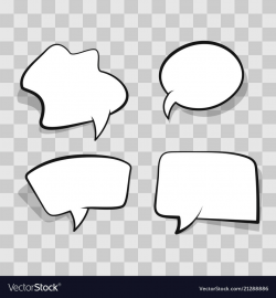 White comic speech bubble isolated on transparent