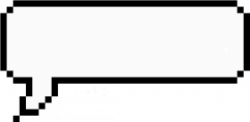 Download empty speech bubble - pixel chat bubble transparent ...
