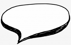 Thought Bubble Sketch Png - Speech Bubble Black Background ...
