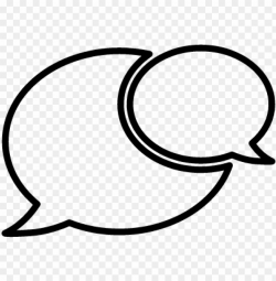 chat two oval outlined speech bubbles vector - speech bubble ...