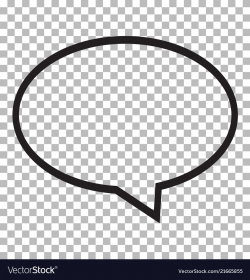 Speech bubble icon isolated on transparent