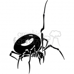 Big black widow spider clipart. Royalty-free clipart # 374510