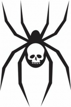 Black Widow Spider Clipart Image: Creepy Black Widow Spider with a ...