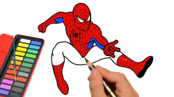How to draw Spiderman easy- Draw Spider man funny #2 - Como desenhar  Superman