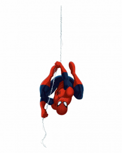 Spider Man Clipart - Spiderman Hanging Upside Down Free PNG Images ...