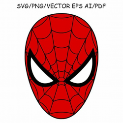 Spiderman Mask SVG DXF Spiderman Clipart Vector Cut File | Cricut ...