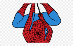 Spider Man Clipart Upside Down - Homem Aranha Pendurado Na Teia ...