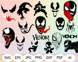 Venom SVG, Venom Cut File, Venom Clipart, Spiderman SVG, Cricut ...