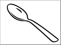 Clip Art: Basic Words: Spoon B&W Unlabeled I abcteach.com ...