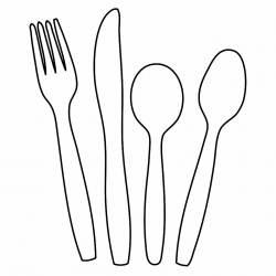Cutlery Outline Clipart | Pyrography patterns, Spoon, Clip art