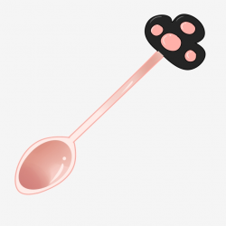 Pink Spoon Cartoon Illustration, Children S Spoon, Cartoon ...