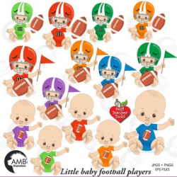 Baby Boy Clipart, Nursery Clipart, Football Clipart, Sports Clip Art,  AMB-2428