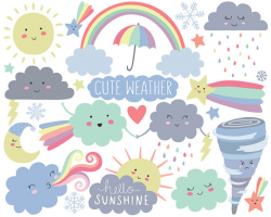 Weather Clipart - Cute Clipart, Cloud Clipart, Spring Clipart ...