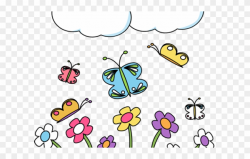 Spring Clipart Adorable - Simple Spring Season Drawing - Png ...