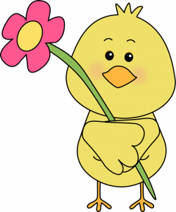 Spring+Birds+Clip+Art | Bird and a Flower Clip Art Image - yellow ...