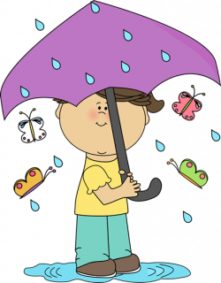 Girl in spring rain clip art | Clipart Panda - Free Clipart Images