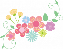 ftestickers clipart springtime flowers corner border...