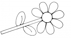 Spring Flowers Clip Art Black | Flower border clipart ...