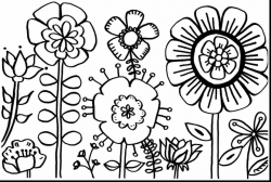 Spring Flowers Clipart Black And White | Free download best ...