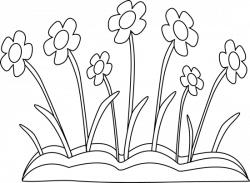 Free Spring Flowers Clip Art Black And White, Download Free ...