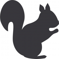 Squirrel black and white squirrel silhouette 7 clip art ...