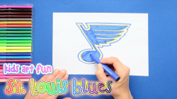 How to draw and color the St. Louis Blues Logo - NHL Team ...