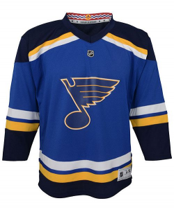 St. Louis Blues Blank Replica Jersey, Big Boys (8-20)
