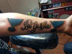 Bleeding Blue!! St. Louis Blues tattoo | Blue tattoo ...
