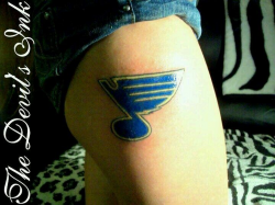St. Louis Blues tattoo | Blue tattoo, Note tattoo, Tattoos