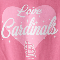 Girls Preschool St. Louis Cardinals Pink Heart Stars T-Shirt