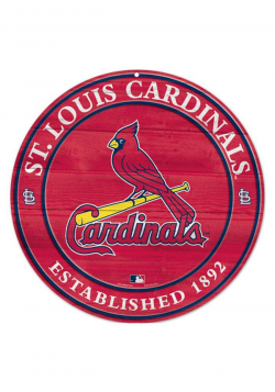 St Louis Cardinals Round Wood Sign - 5713344