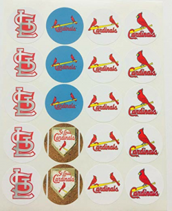 Set of 20 St. Louis Cardinals Sticker Phone Small Mini Decal Logo Birthday  Parties