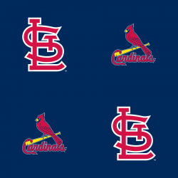 St. Louis Cardinals: Logo Pattern (Blue) - Officially Licensed Removable  Wallpaper