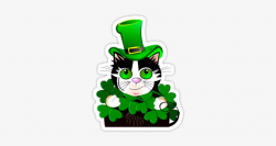 Feline Clipart St Patricks Day - St Patrick\'s Day Cat Clip Art PNG ...