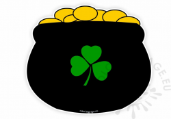 Pot Of Gold Picture St Patrick\'s Day Clipart – Coloring Page