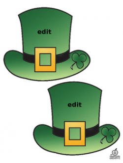 St. Patrick\'s Day Name Tags & Locker Labels (Editable)