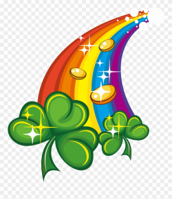 Saint Patricks Irish People Symbol Rainbow Grass - St Patrick\'s Day ...