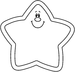 STAR2_BW.bmp (625×600) | Clip art, Art, Cartoon