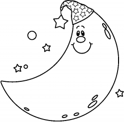 clip art black and white | Moon Picture Black And White Clip ...