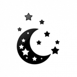 Moon black and white black stars and moon clipart 2 ...