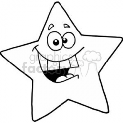 Happy star with smiling face clipart. Royalty-free clipart # 378073