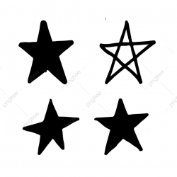 Hand Drawn Star Doodle, Asterisk, Comet, Star PNG and Vector with ...