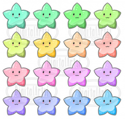 Kawaii Stars Clipart by Digitalartsi | Teachers Pay Teachers