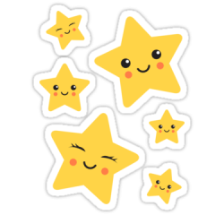 Cute kawaii stars sticker collection | Sticker | Cute and fun ...