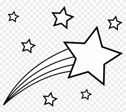 Png Royalty Free Stock Clipart Stars Black And White - Shooting Star ...