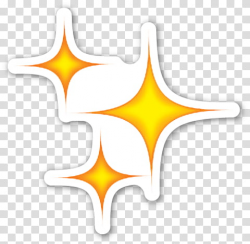 EMOJI STICKER , three yellow stars illustration transparent ...